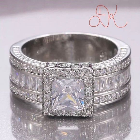  WEDDING RING BRIDAL RING ENGAGMENT RING - Picture 3 of 11
